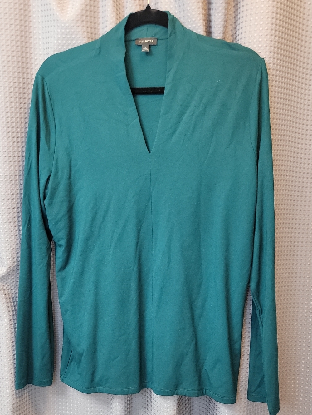 Talbots Platinum Jersey High Neck Top Size L